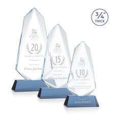 Sheridan Sky Blue on Newhaven Abstract / Misc Crystal Award - Crystal Awards