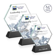 Pickering on Newhaven Full Color Black Crystal Award - Full Color Awards