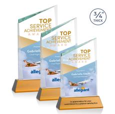 Scarsdale Full Color Amber on Newhaven Peak Crystal Award - Sales Awards