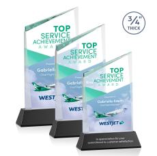Scarsdale Full Color Black on Newhaven Peak Crystal Award - Sales Awards