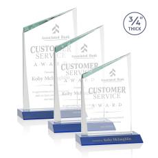 Scarsdale Blue Peak Crystal Award - Crystal Awards
