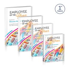 Toledo Full Color Clear (Vert) Rectangle Acrylic Award - Employee Awards