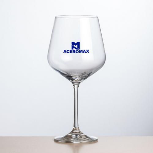 Corporate Gifts, Recognition Gifts and Desk Accessories - Etched Barware - Wine Glasses - Breckland Burgundy Wine - Imprinted 19oz