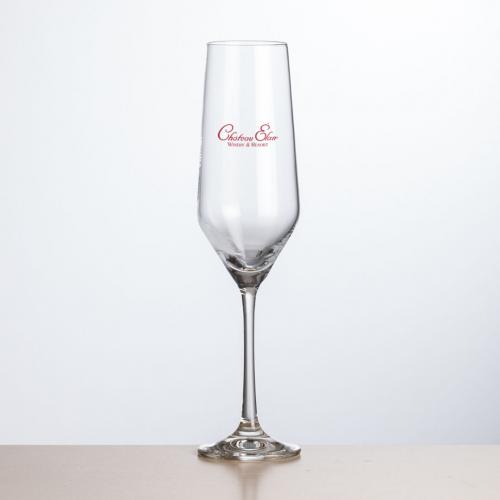 Corporate Gifts, Recognition Gifts and Desk Accessories - Etched Barware - Bengston Flute - Imprinted 7.5oz