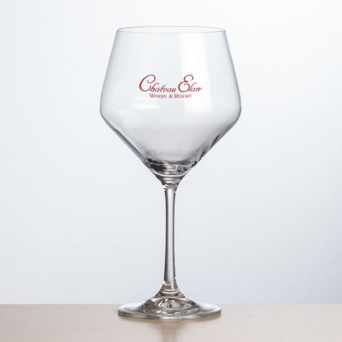 Corporate Gifts, Recognition Gifts and Desk Accessories - Etched Barware - Wine Glasses - Bengston Burgundy Wine - Imprinted 19.5oz
