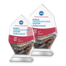 Nebraska Full Color White Crystal Award - Full Color Awards