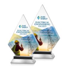 Valhalla Full Color Black Crystal Award - Full Color Awards