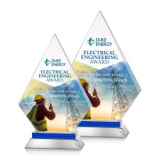 Valhalla Full Color Blue Crystal Award - Full Color Awards