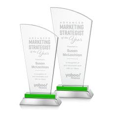 Hansen Green Peak Crystal Award - Full Color Awards