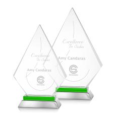 Valhalla Green Crystal Award - Glass Awards