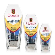 Romford Full Color Obelisk Crystal Award - Crystal Pillar Awards