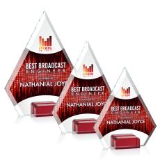 Charlotte Full Color Red Crystal Award - Glass Awards