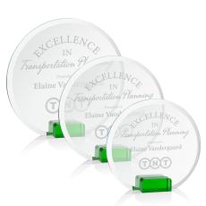 Bowie Green Circle Crystal Award - Glass Awards