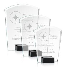 Lola Black Arch & Crescent Crystal Award - Crystal Awards
