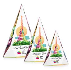 Rochester Full Color Prismatic Pyramid Crystal Award - Crystal Awards
