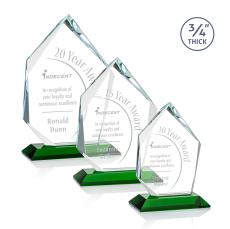 Deerhurst Ice Green Peak Crystal Award - Crystal Awards