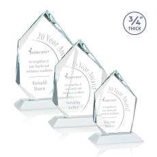 Deerhurst Ice White Peak Crystal Award - Crystal Awards