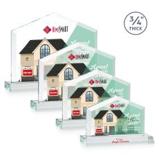 Micasa Full Color Starfire Arch & Crescent Crystal Award - Crystal Awards