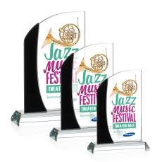 Jarvis Full Color Black Peak Crystal Award - Full Color Awards