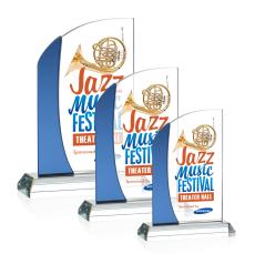 Jarvis Full Color Blue Peak Crystal Award - Full Color Awards