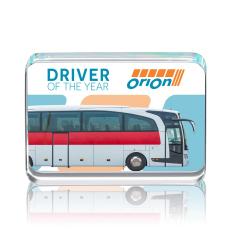 Calverley Full Color Rectangle Crystal Award - Crystal Awards