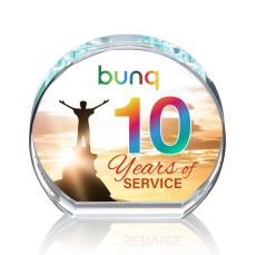 Abrams Full Color Circle Crystal Award - Crystal Awards