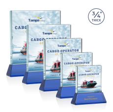 Terra Full Color Blue on Newhaven Crystal Award - Crystal Awards