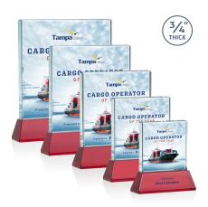 Terra Full Color Red on Newhaven Crystal Award - Crystal Awards