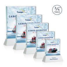 Terra Full Color White on Newhaven Crystal Award - Crystal Awards