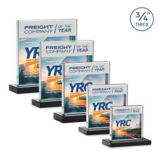 Terra Full Color Black Crystal Award - Crystal Awards