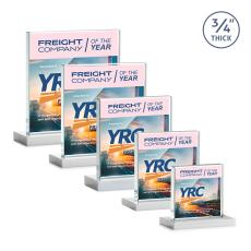 Terra Full Color White Crystal Award - Full Color Awards