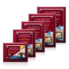 Caledon Full Color Plaque - Rosewood/Silver - Full Color Awards