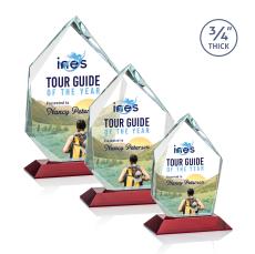 Deerhurst Ice Full Color Red Peak Crystal Award - Full Color Awards