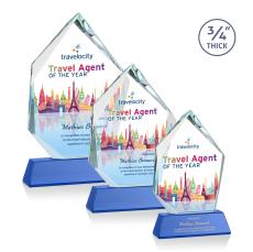 Deerhurst Ice Full Color Blue on Newhaven Peak Crystal Award - Full Color Awards