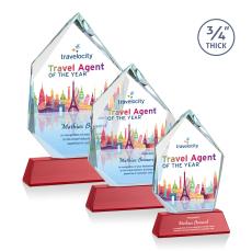 Deerhurst Ice Full Color Red on Newhaven Peak Crystal Award - Full Color Awards