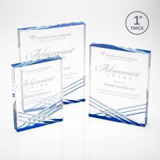Chestham Blue Rectangle Acrylic Award - Employee Awards