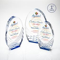 Westbury Full Color Blue Circle Acrylic Award - Acrylic Awards