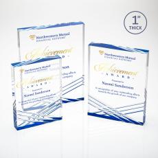 Chestham Full Color Blue Rectangle Acrylic Award - Full Color Awards