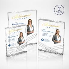 Chestham Full Color Clear Rectangle Acrylic Award - Employee Awards
