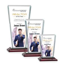 Chatham Full Color Rosewood Rectangle Crystal Award - Eco Friendly Awards