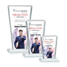 Chatham Full Color White Rectangle Crystal Award - Corporate Awards