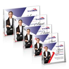 Lansing Full Color Clear (Horiz) Rectangle Acrylic Award - Acrylic Awards