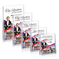 Lansing Full Color Clear (Vert) Rectangle Acrylic Award - Full Color Awards