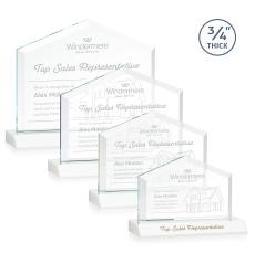 Micasa White Arch & Crescent Crystal Award - Corporate Awards