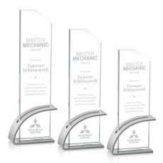 Barton Silver Rectangle Crystal Award - Crystal Awards