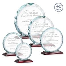 Centura Rosewood Circle Crystal Award - Crystal Awards