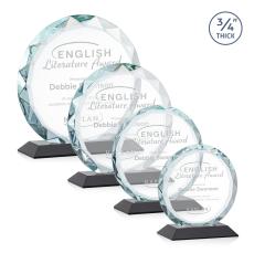 Centura Black Circle Crystal Award - Crystal Awards