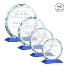 Centura Blue Circle Crystal Award - Crystal Awards