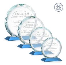 Centura Sky Blue Circle Crystal Award - Corporate Awards
