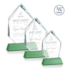 Deerhurst Ice Green on Newhaven Peak Crystal Award - Glass Awards